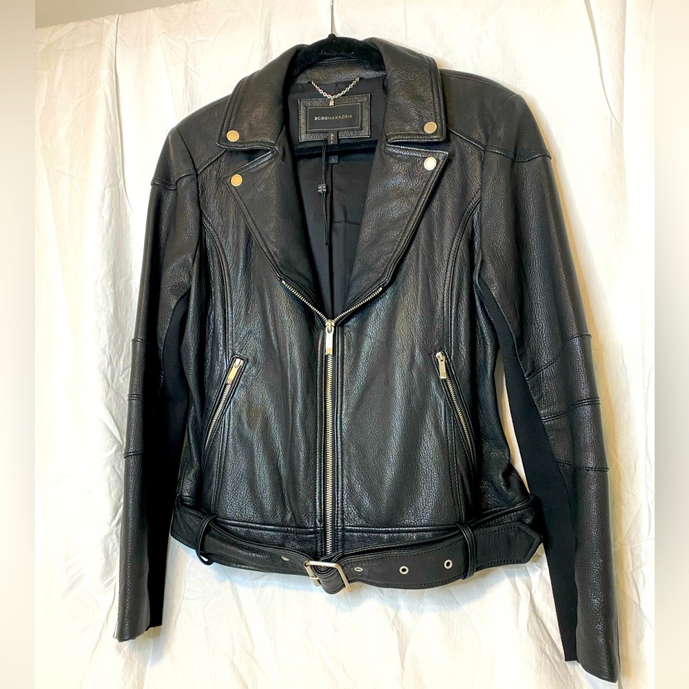 BCBG Maxazria Leather Jacket L